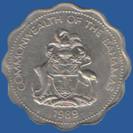10 центов Багам 1989 года