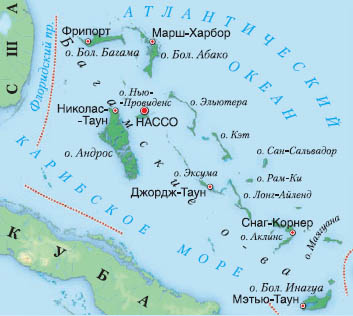 карта Багам